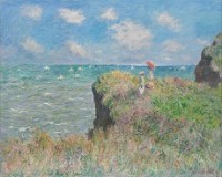 Claude Monet, Passeggiata sulla scogliera a Pourville, 1882, olio su tela, cm 66,5 x 82,3. Chicago, The Art Institute of Chicago